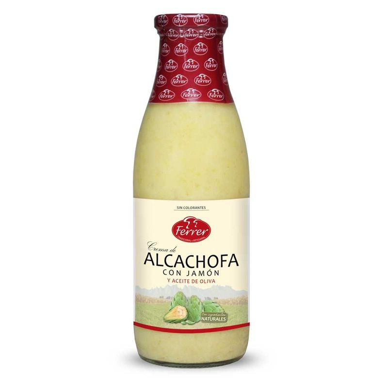 CREMA DE ALCACHOFAS CON JAMÓN BOTELLA  720ml